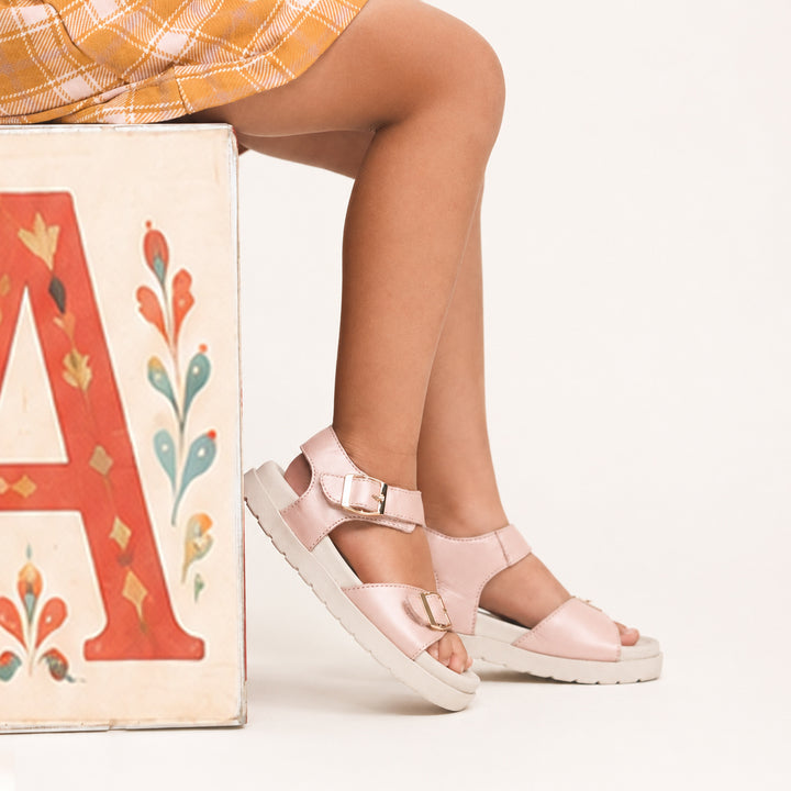 Big Kids Roxy Blush Pearl Sandal | Pretty Brave