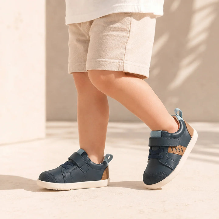 Little Kids Sid Trainer Indigo Tan | Pretty Brave