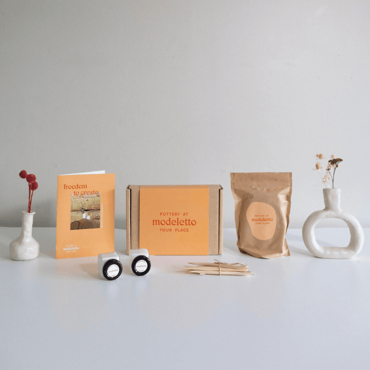 Modeletto air dry pottery kit available from www.thecollectivenz.com