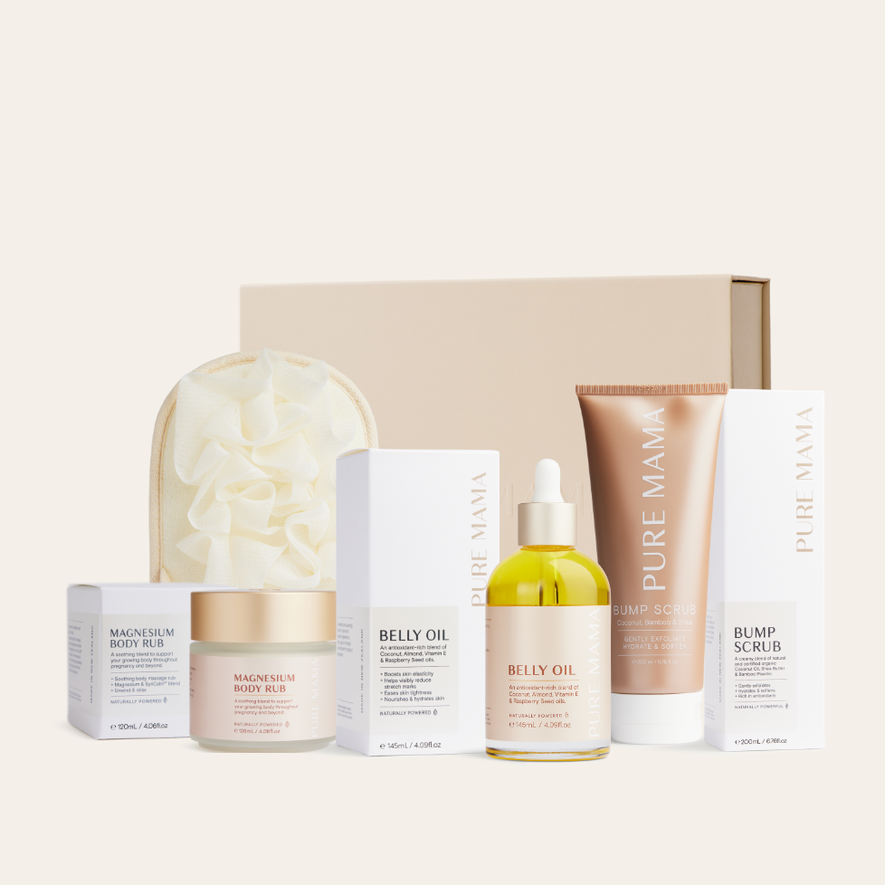 Pure Mama pregnancy care set available from www.thecollectivenz.com