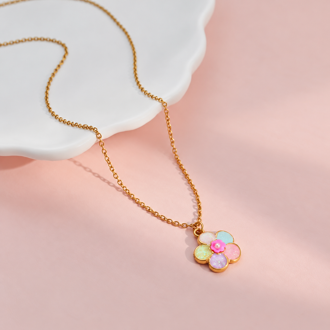 Rainbow Daisy Kids Necklace | Collective Kids