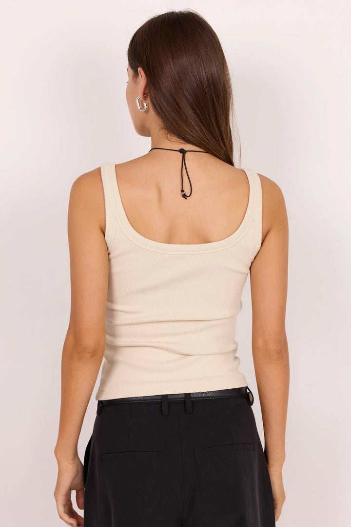 Pebble Stone Rib Singlet Tank | Re:Union