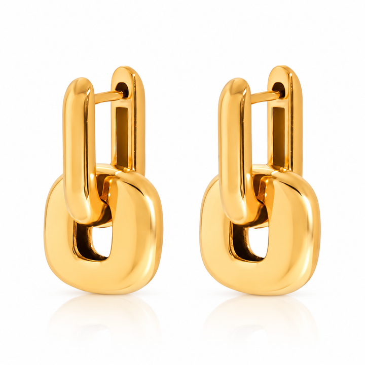 Link Up Earrings | Chaos & Company ( Available in Gold & Two Toned)