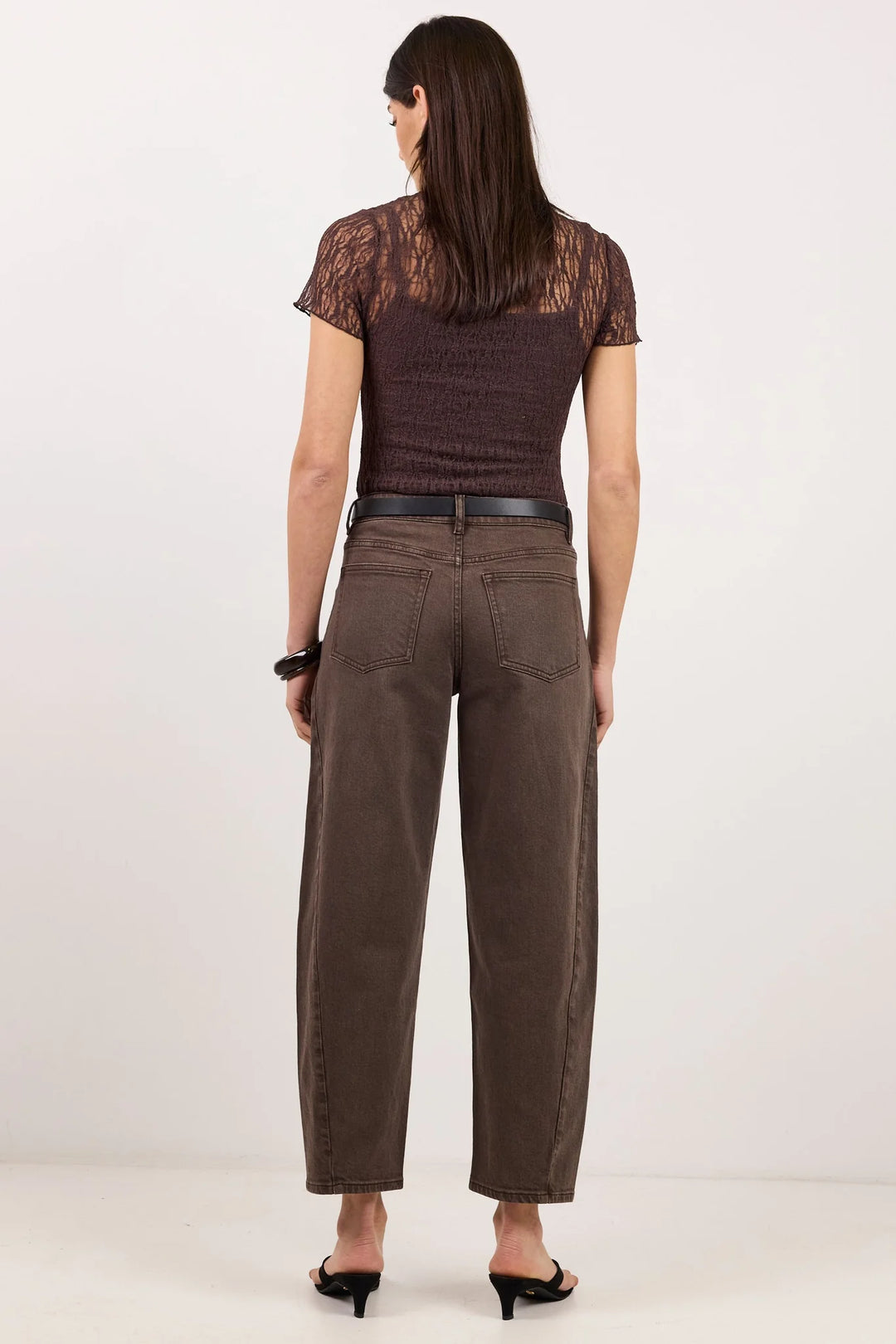 Idolise Mocka Barrel Leg Jeans | Stories Be Told