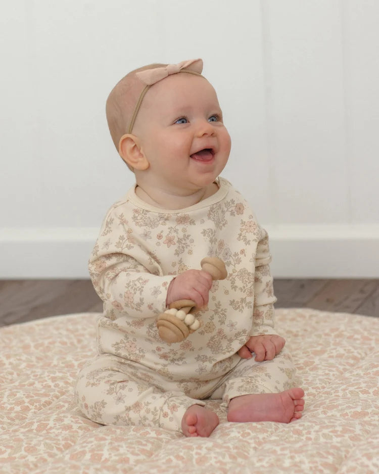 Long Sleeve Tee Floral Vine | Quincy Mae