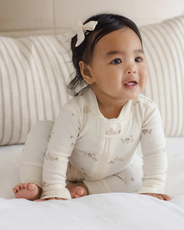 Zip Bunnies Long Sleeve Sleeper Footie | Quincy Mae