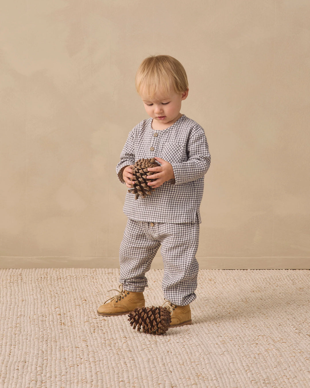 Midnight Gingham Giovani Pant | Quincy Mae