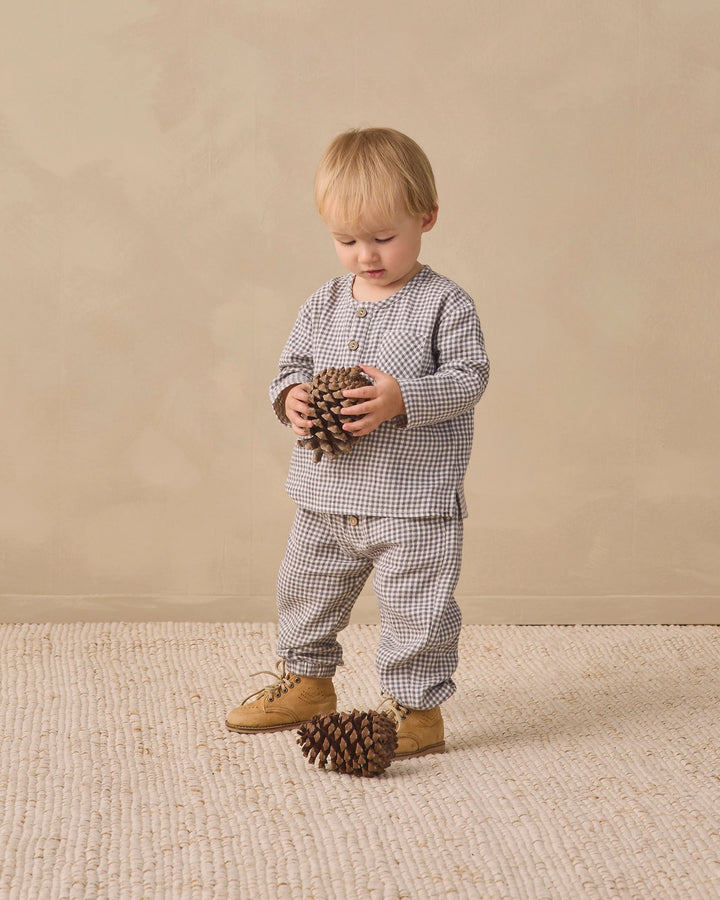 Midnight Gingham Giovani Pant | Quincy Mae