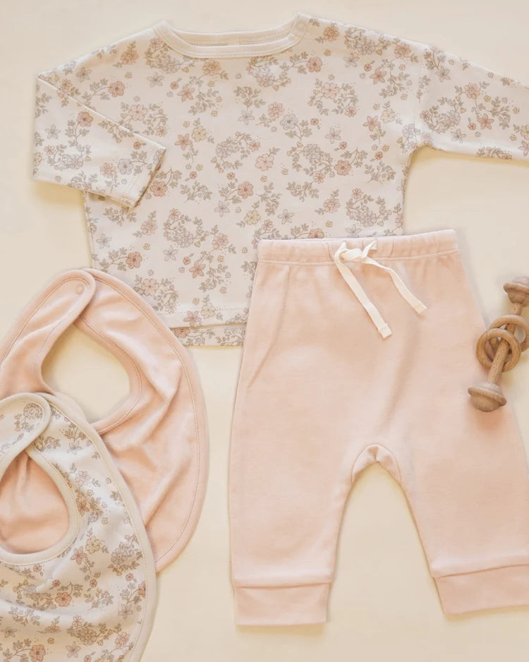 Long Sleeve Tee Floral Vine | Quincy Mae