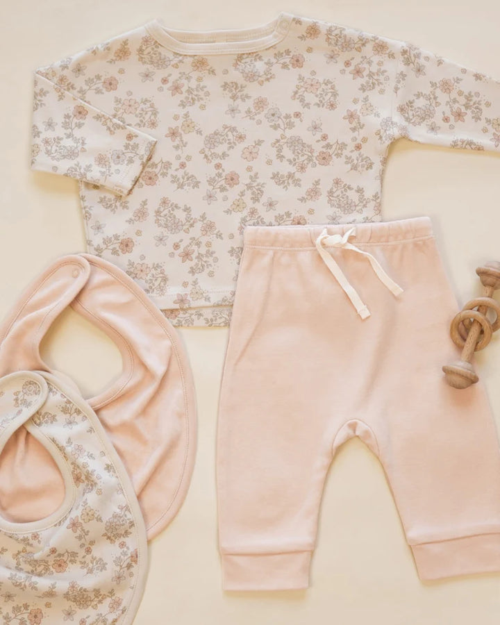 Long Sleeve Tee Floral Vine | Quincy Mae