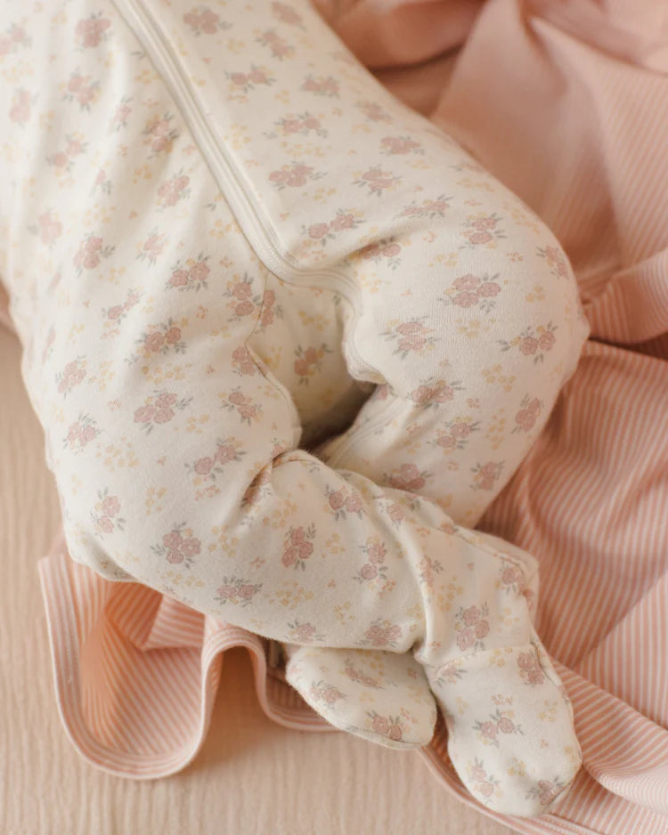 Zip Long Sleeve Sleeper Footie || Flower Field