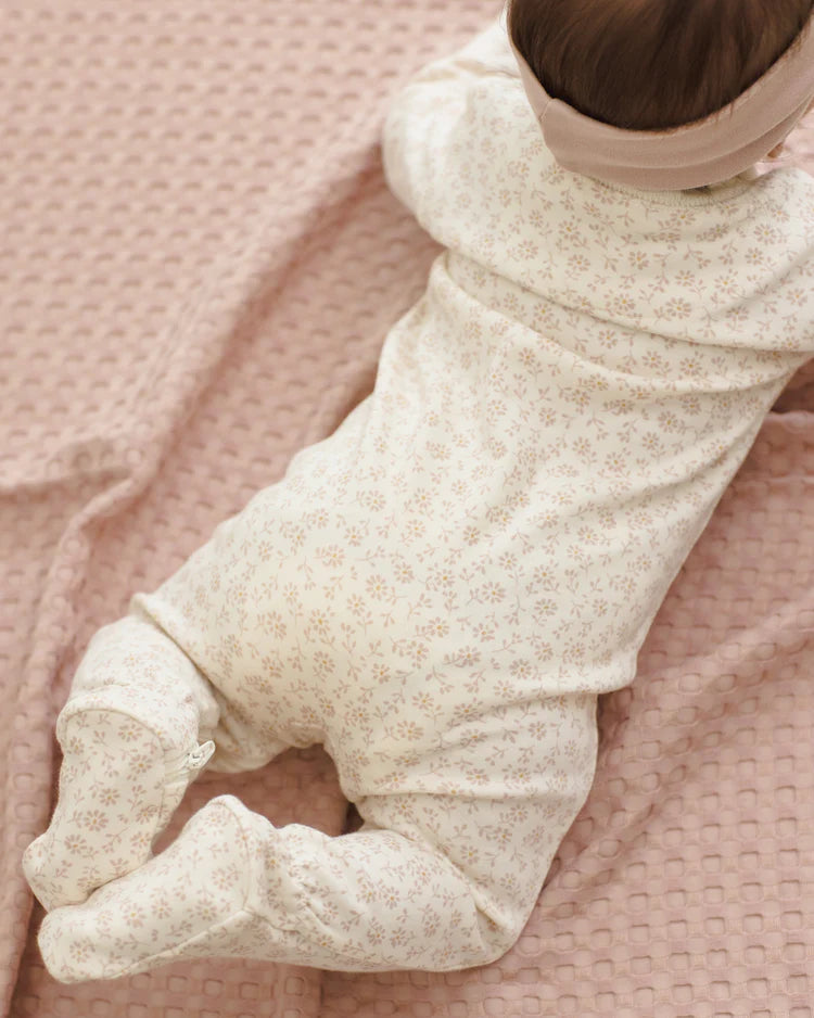 Zip Long Sleeve Sleeper Footie || Ditsy