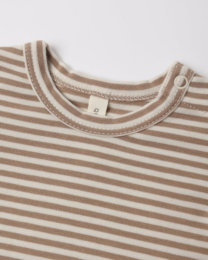 2 PackBunnies + Almond stripe Jersey Bodysuit | Quincy Mae
