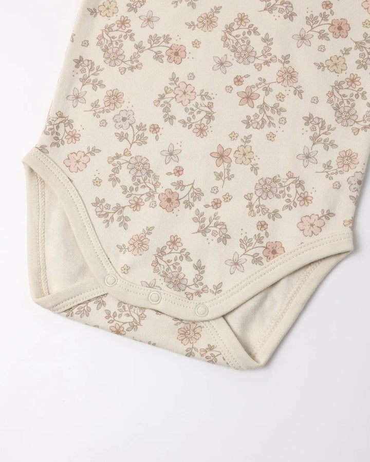 2 Pack Floral Vine +  Dusty Rose Jersey Bodysuit  | Quincy Mae