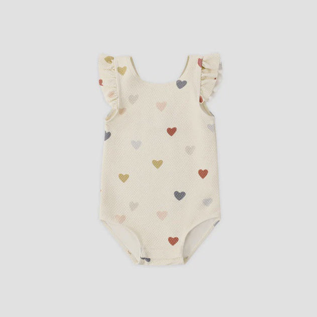 Scoop Back One-Piece Swimsuit || Confetti Hearts