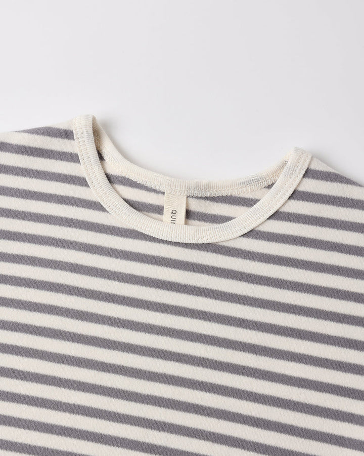 Cozy Set Slate Stripe | Quincy Mae