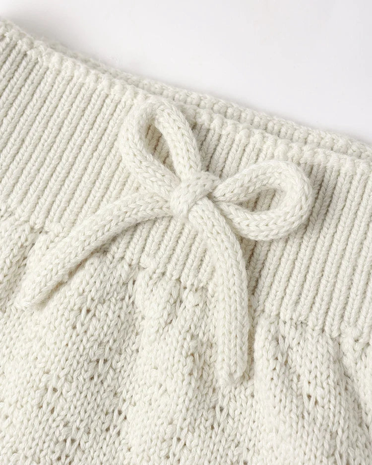 Natural Knit Wrap Top + Pant Set | Quincy Mae