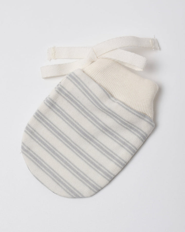 No Scratch Mittens, 2 Pk Cloud Stripe + Cloud | Quincy Mae