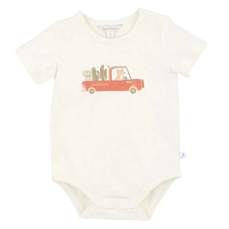 Abstract Oasis Ute Bodysuit - Tofu