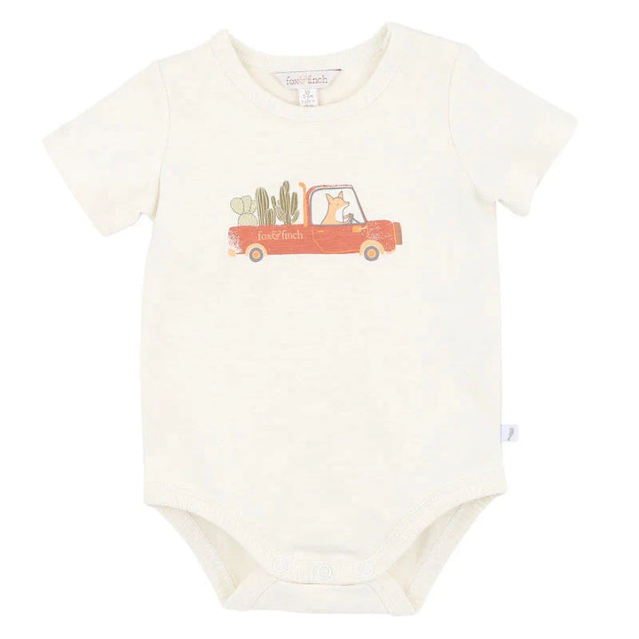 Abstract Oasis Ute Bodysuit - Tofu