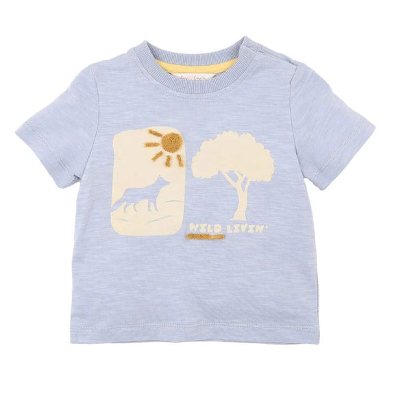 Wildings Born To Be Wild Tee - Chalk Blue