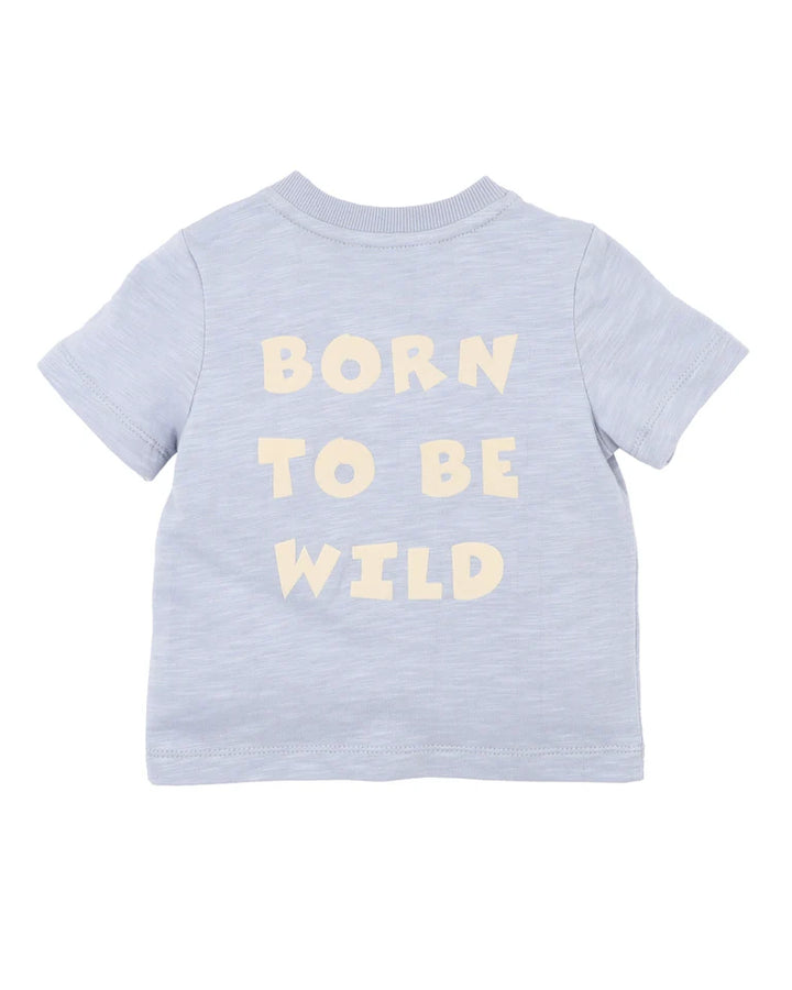 Wildings Born To Be Wild Tee - Chalk Blue