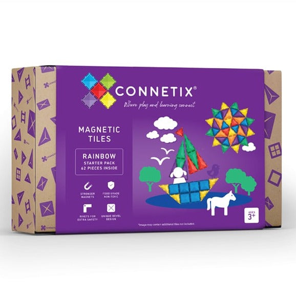 Connetix rainbow starter pack available from www.thecollectivenz.com