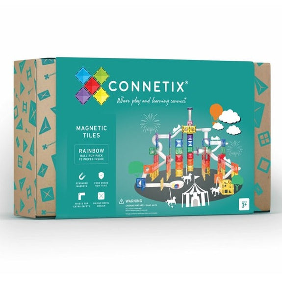 Connetix rainbow ball run pack available from www.thecollectivenz.com