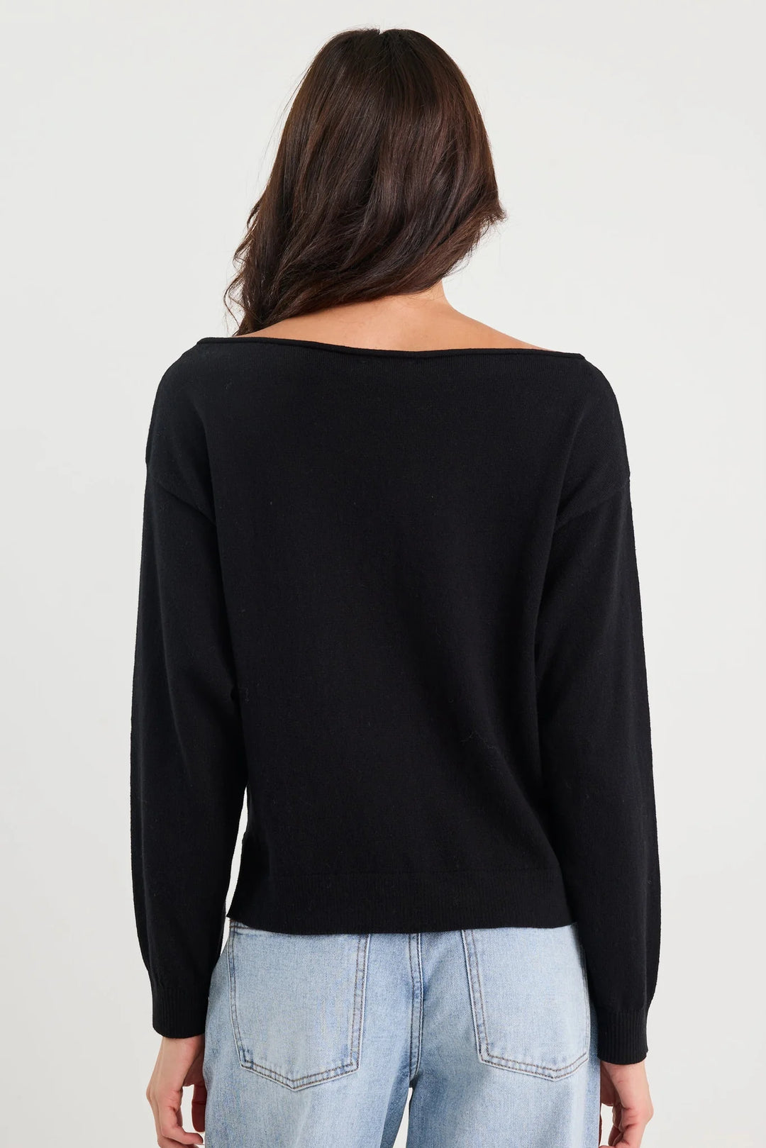 Reverb Black Off Shoulder Jumper