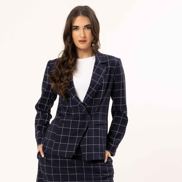 Jordanna Blazer - Blue Check (SL2977-21)