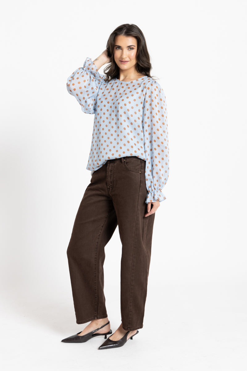 Seeking LolaPatti Blouse - Cinnamon Spot (SL3006-26) |