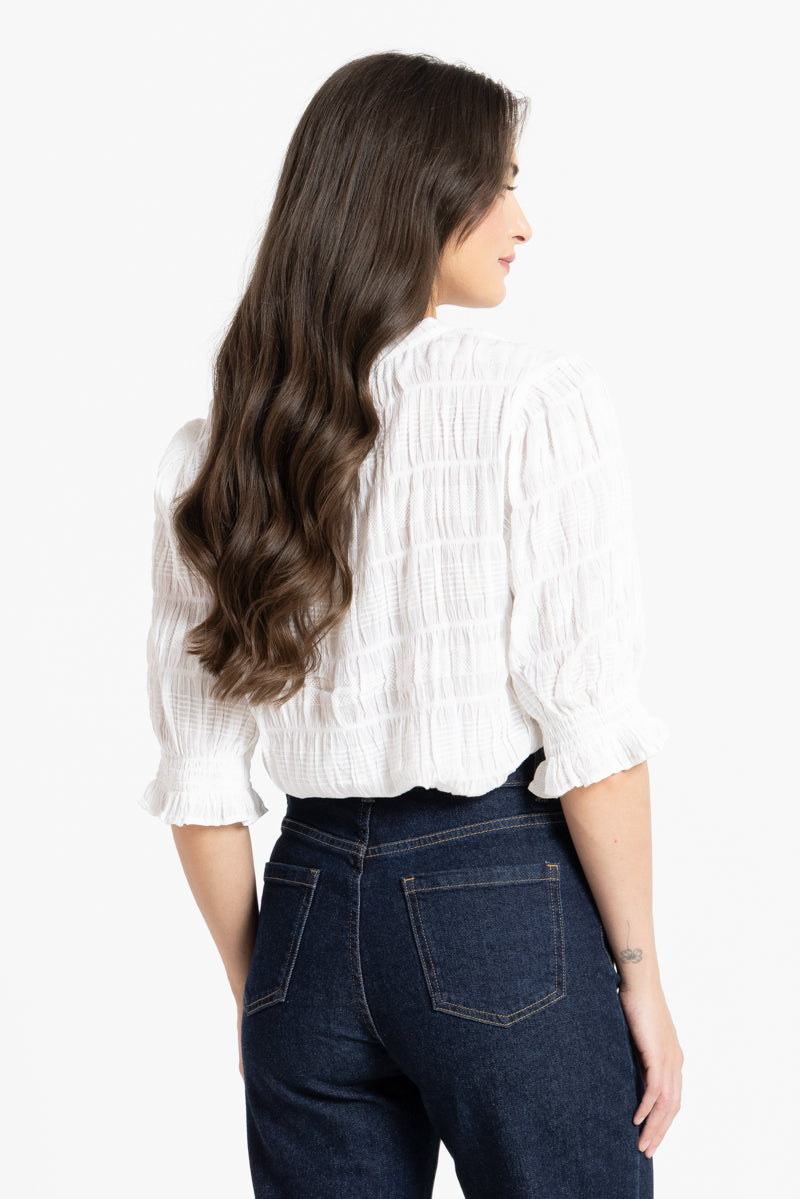 Seeking Lola Butterfly Top - White