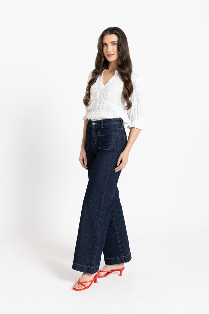 Seeking Lola Butterfly Top - White