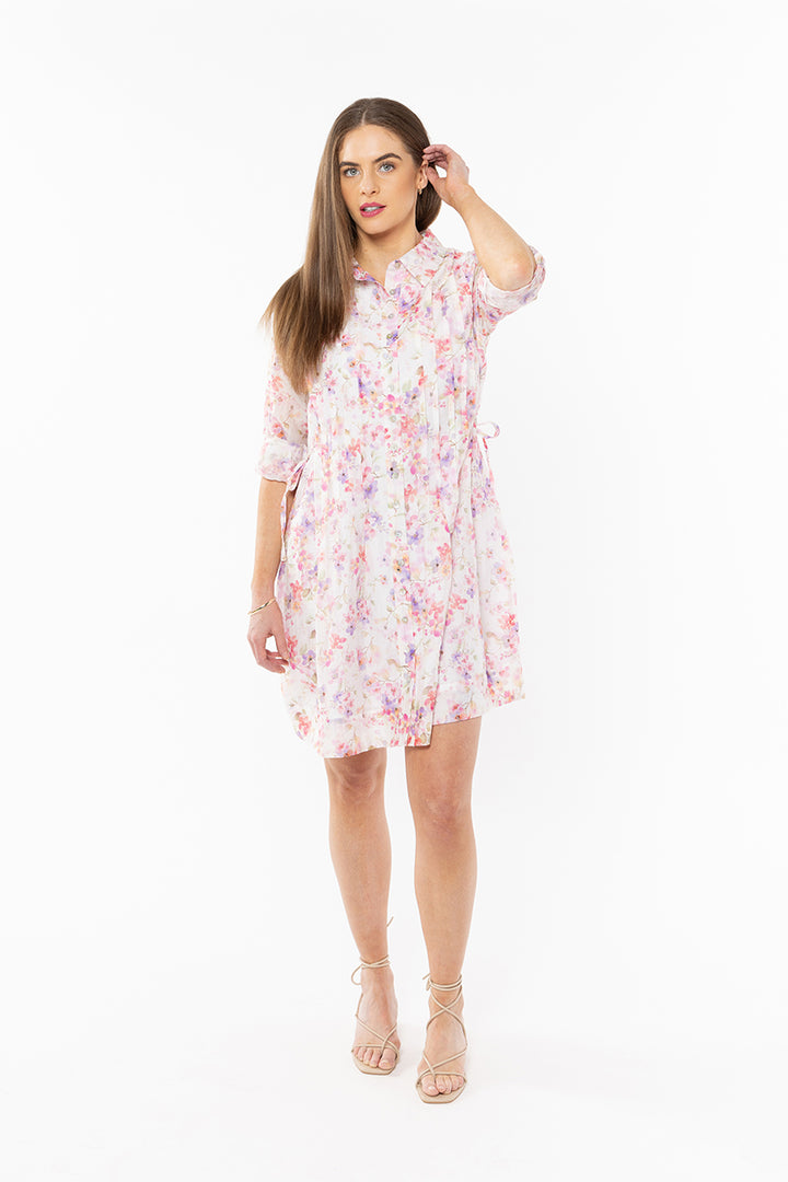 Indulgent Shirt Dress - Delicate Blossom (SL3503) (LAST SIZE / 8)S