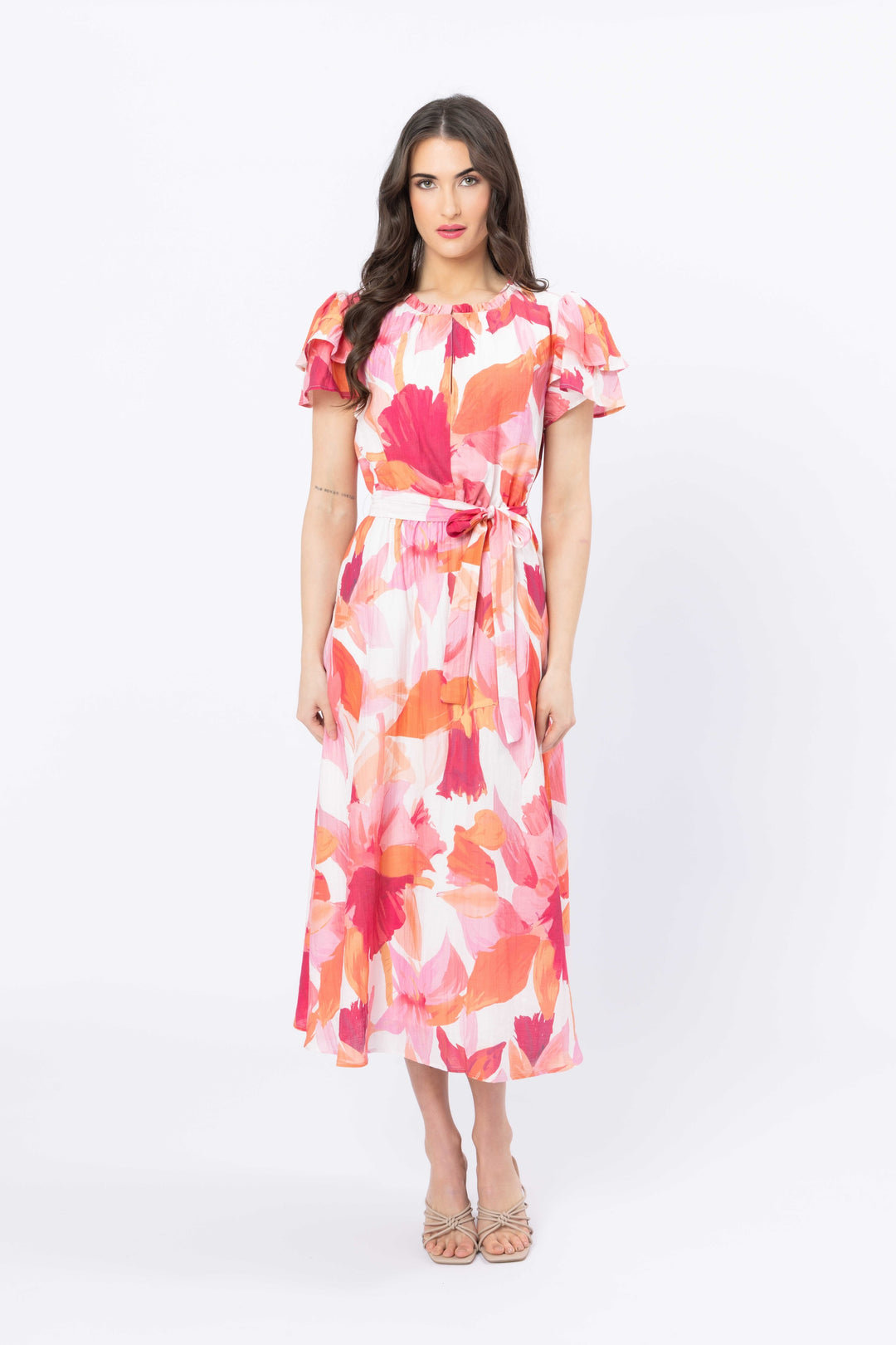 Coastal Maxi Dress - Pink Peach (SL3585-2) (LAST SIZE /14)
