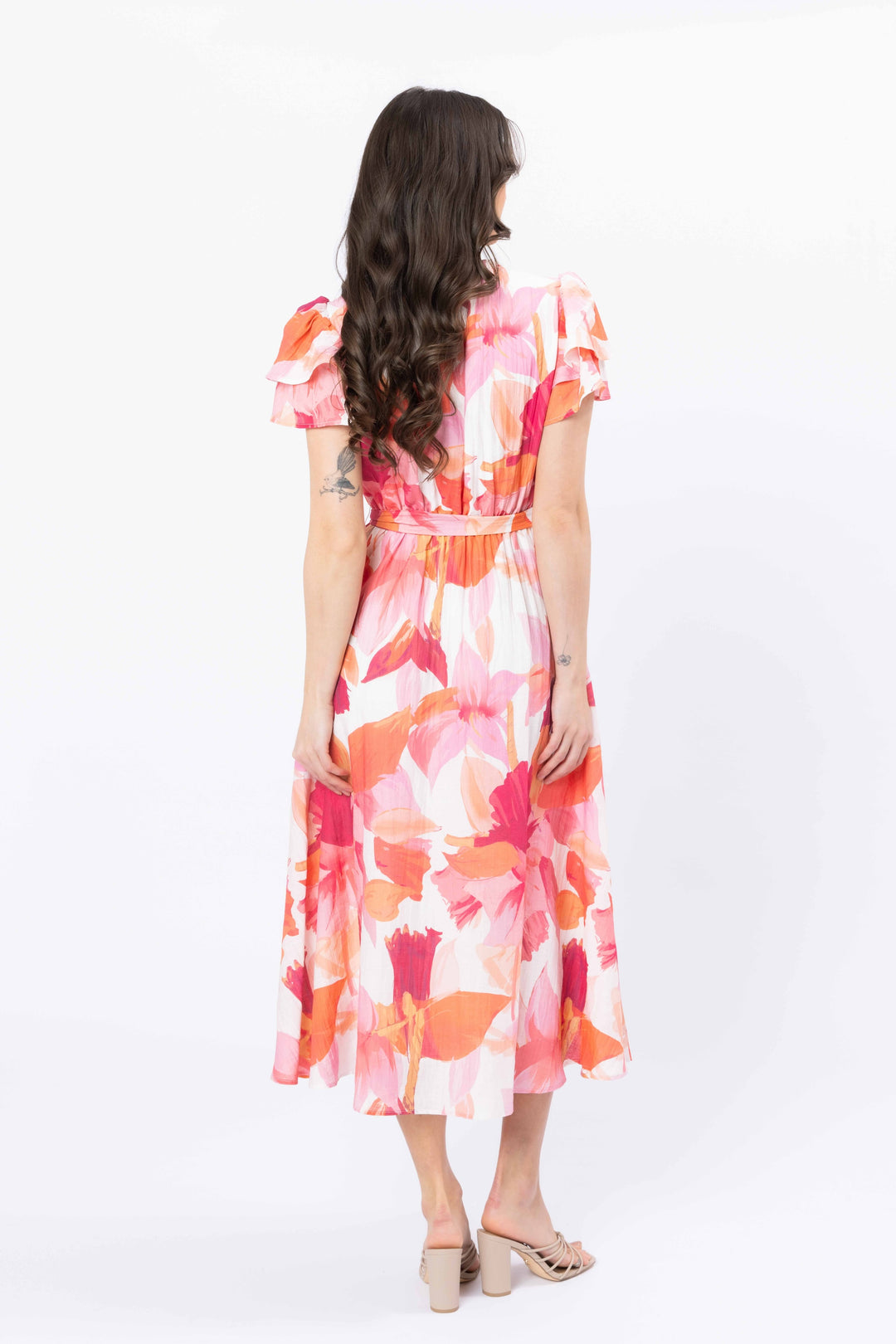 Coastal Maxi Dress - Pink Peach (SL3585-2) (LAST SIZE /14)