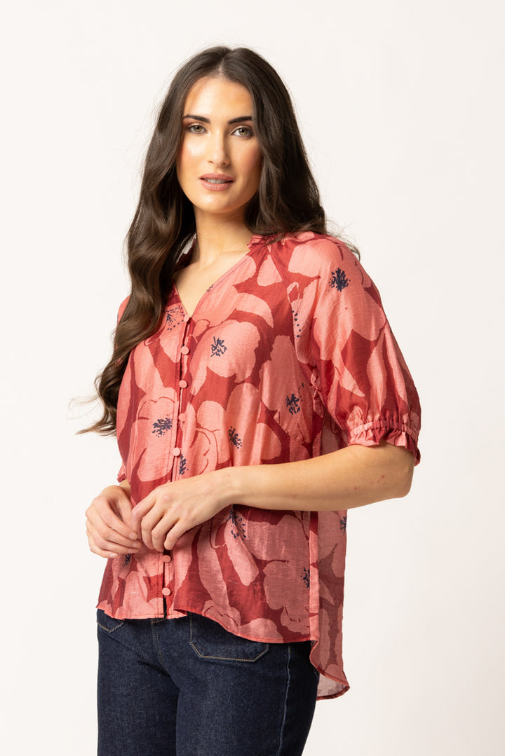 Seeking Lola Essence Top - Pink Bloom