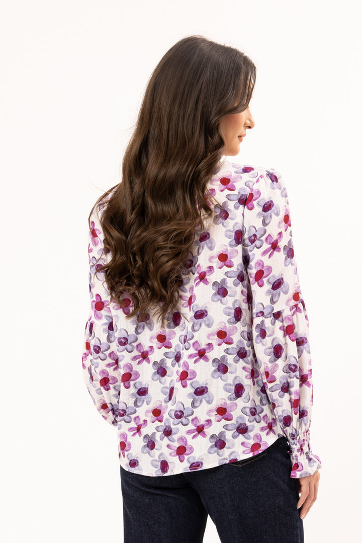 Vienna Blouse - Violet Bloom (SL3695)