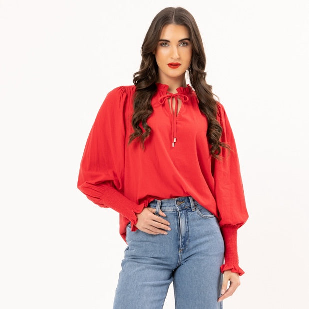 Byron Blouse - Red Apple (SL3698-1)