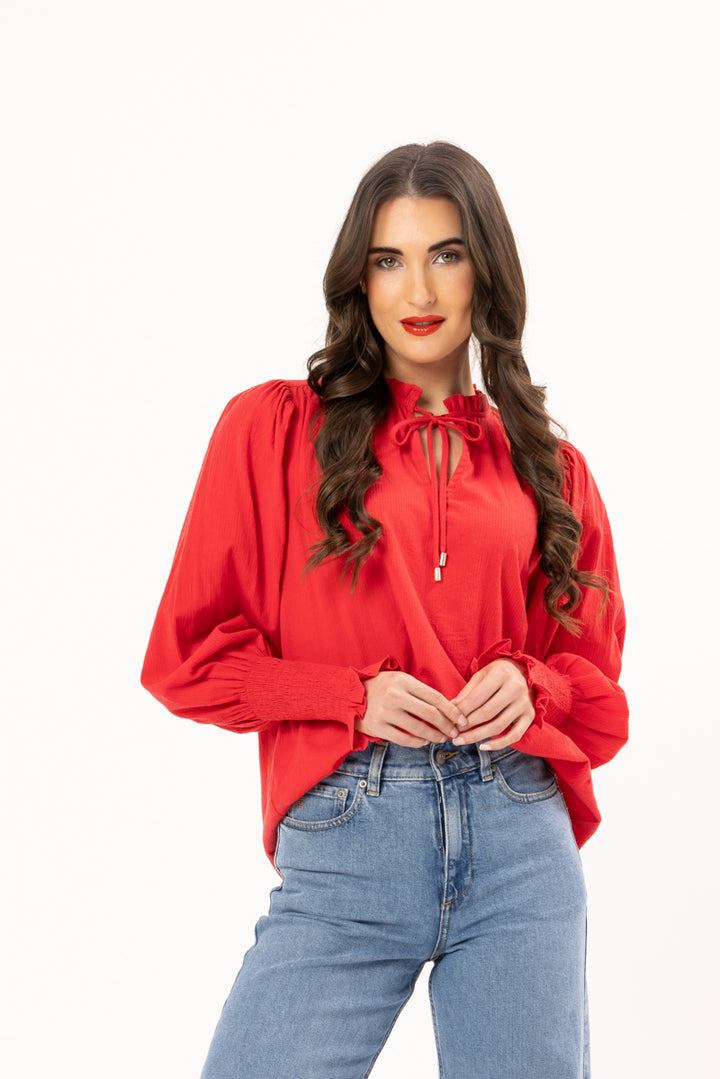 Byron Blouse - Red Apple (SL3698-1)