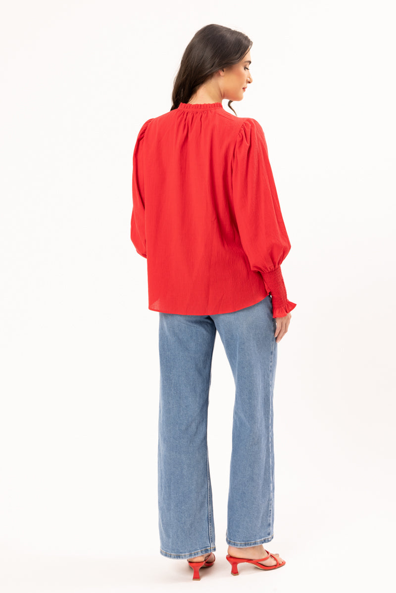 Byron Blouse - Red Apple (SL3698-1)