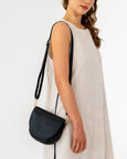 The Elms+King Salerno Petite is made from premium recycled PU and features the classic styling of the Salerno Crossbody available from www.thecollectivenz.com