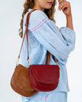 The Elms+King Salerno Petite is made from premium recycled PU and features the classic styling of the Salerno Crossbody available from www.thecollectivenz.com