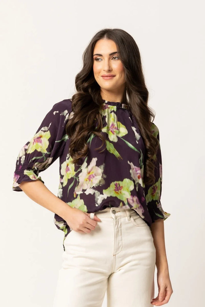 SS Gifted Top Merlot Bloom | Seeking Lola