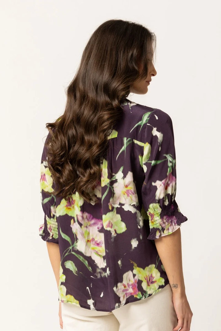 SS Gifted Top Merlot Bloom | Seeking Lola