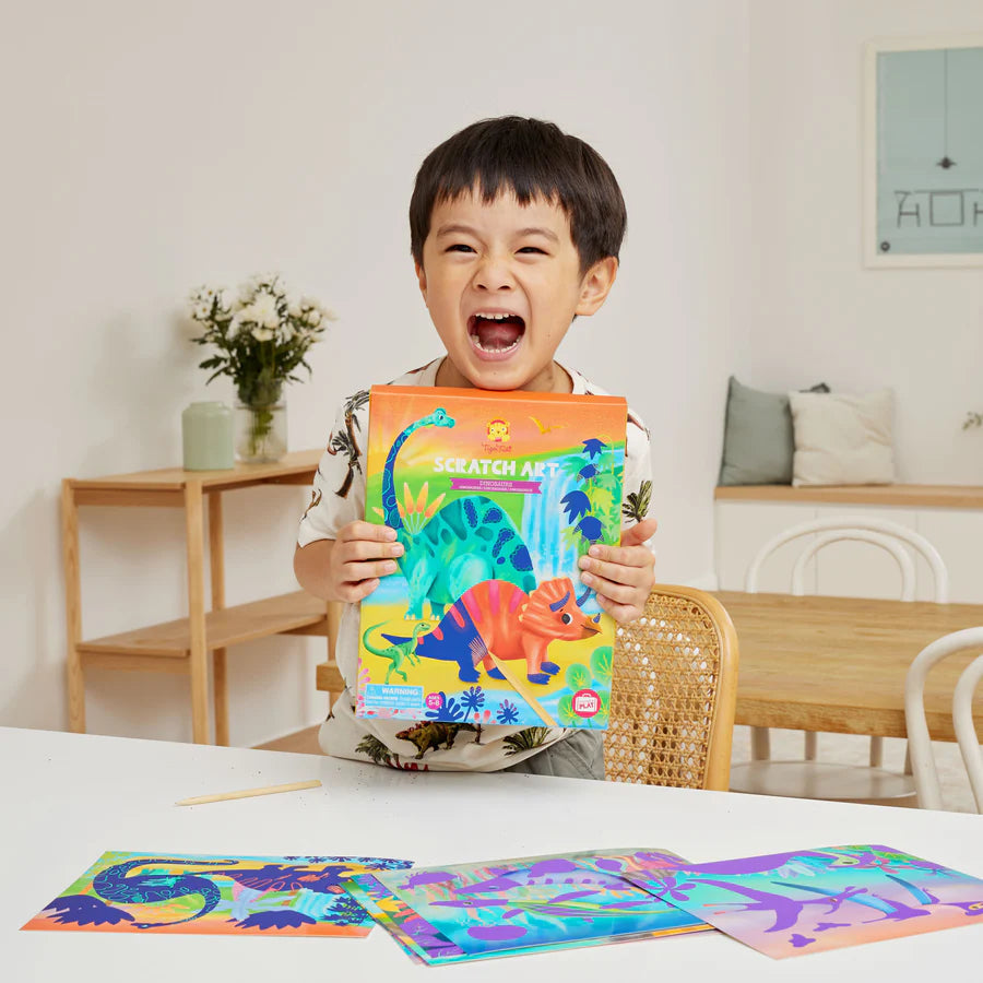 Tiger Tribe dinosaur scratch cards available from www.thecollectivenz.com