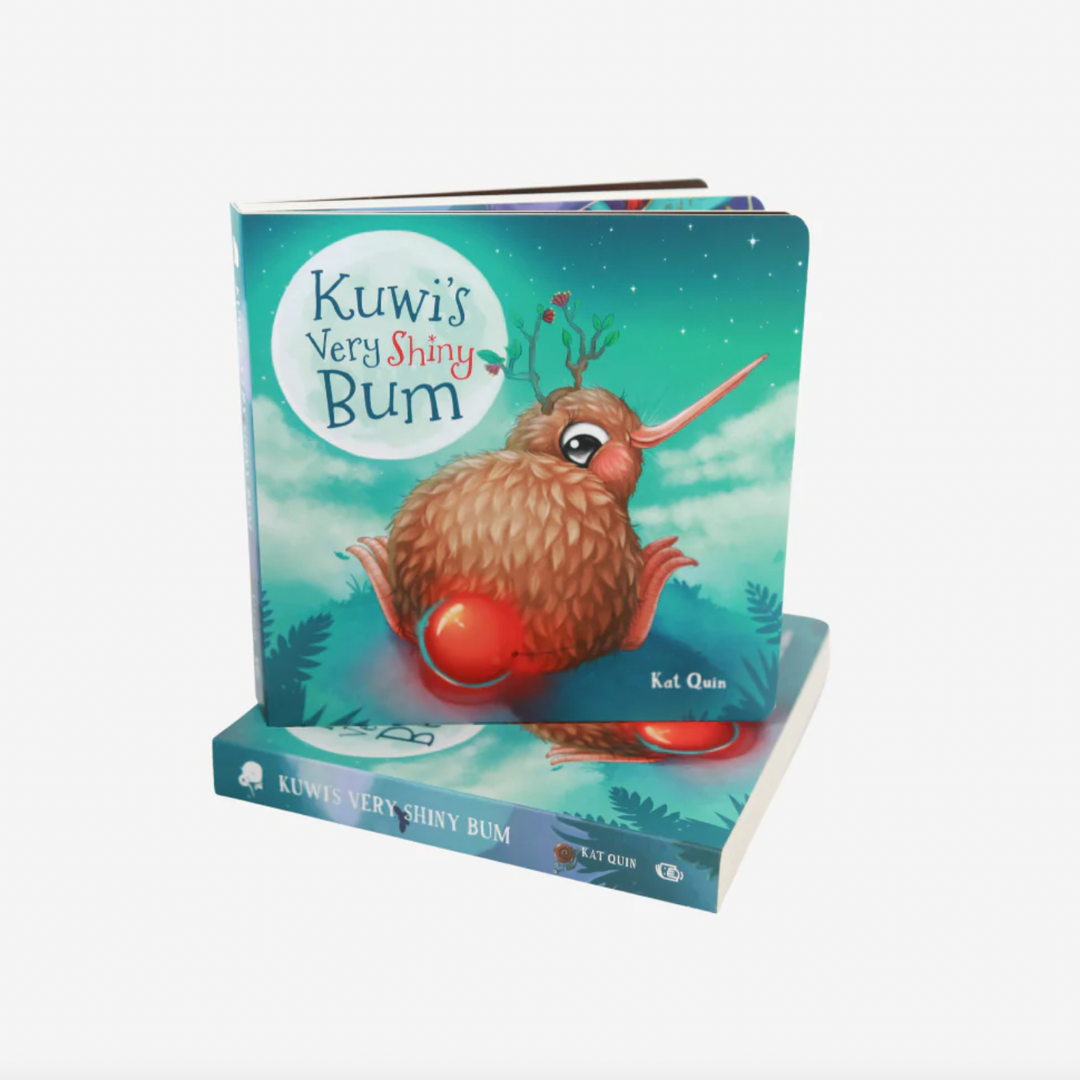 Kuwis very shiny bum book available from www.thecollectivenz.com