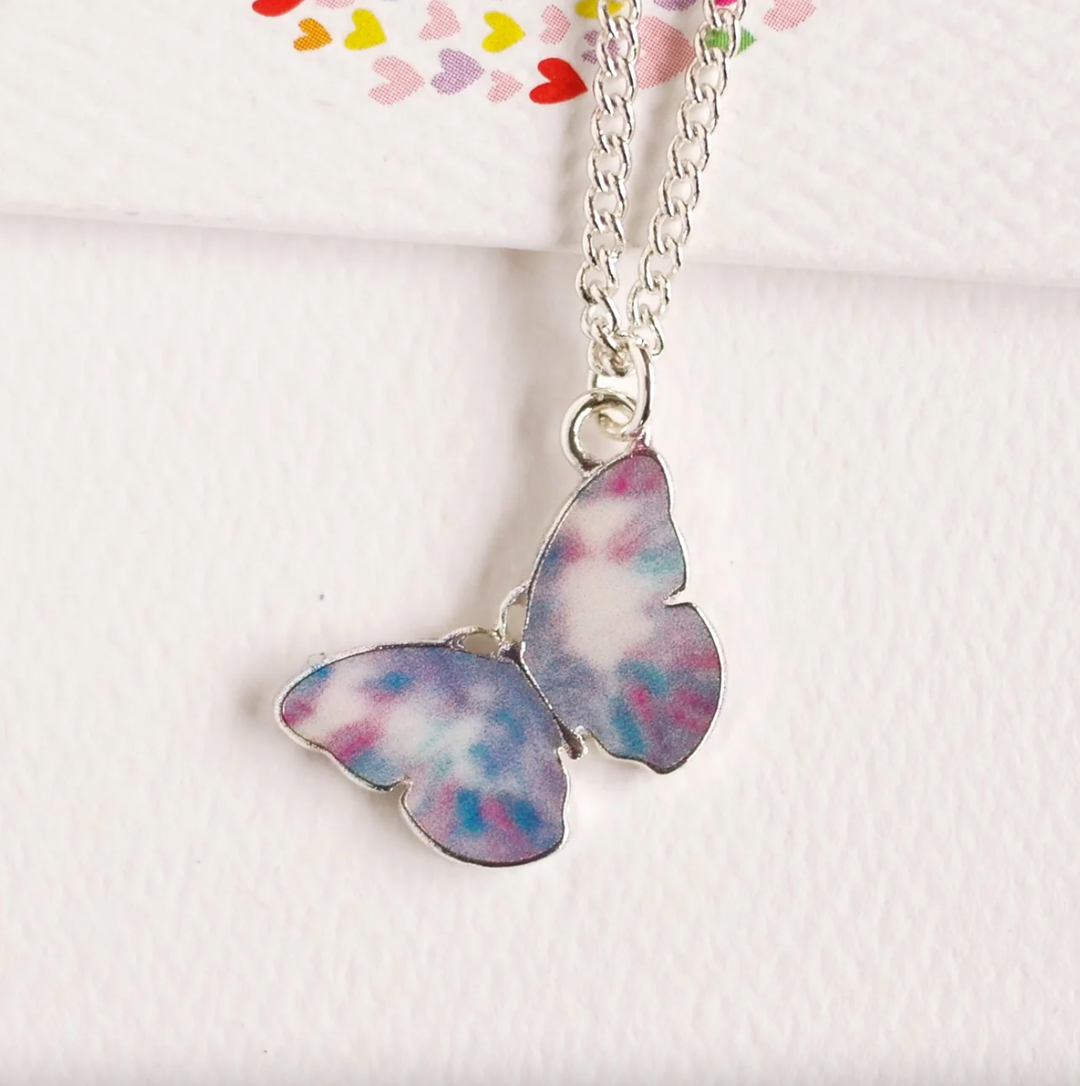 Lauren Hinkley purple magic butterfly necklace available from www.thecollectivenz.com