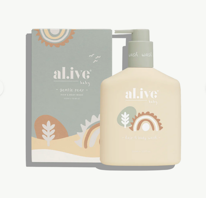 Al.ive baby body wash available from www.thecollectivenz.com