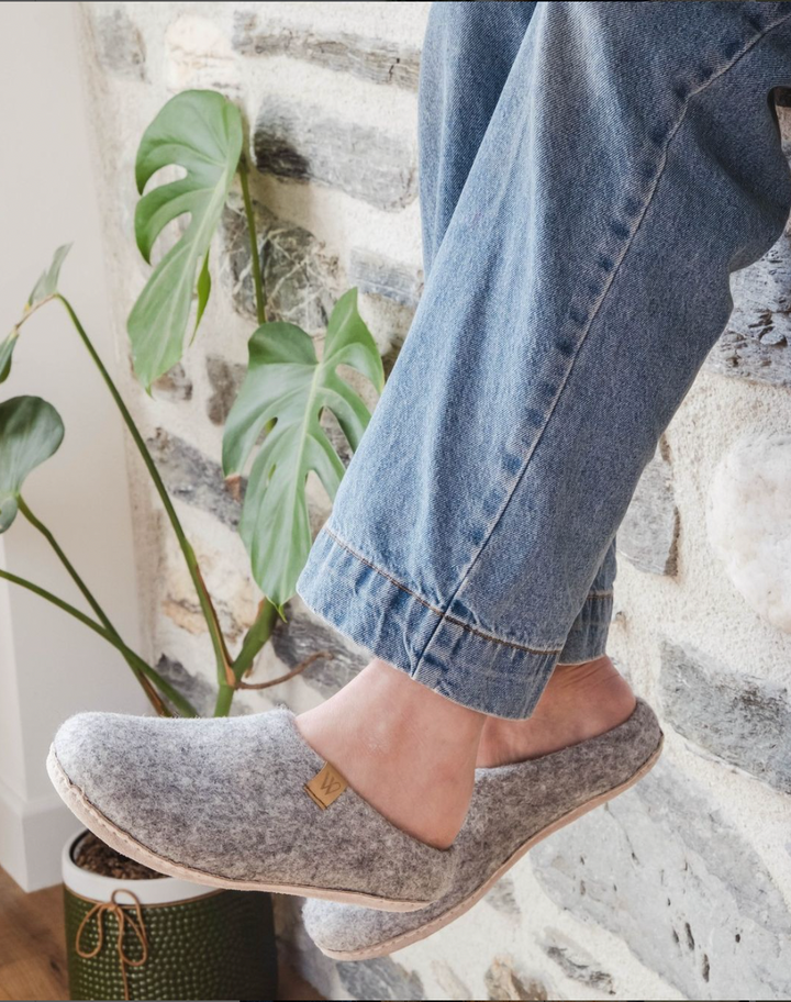 Woolfi Suffolk Slip-on slipper available from www.thecollectivenz.com